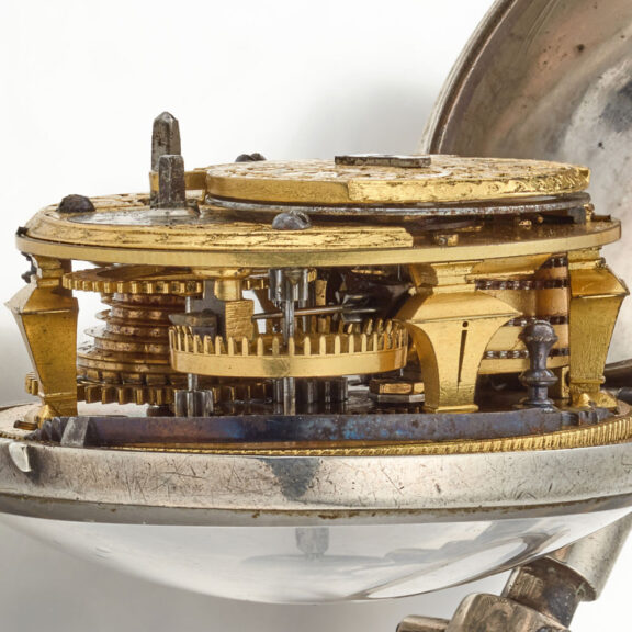 A Dutch verge pocket watch with champleve dial Circa 1700 A Dutch verge pocket watch with champleve dial Circa 1700