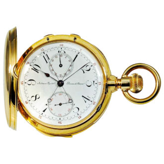 Swiss minute repeating watch with split seconds Circa 1910