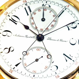 Swiss minute repeating watch with split seconds Circa 1910
