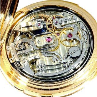 Swiss minute repeating watch with split seconds Circa 1910