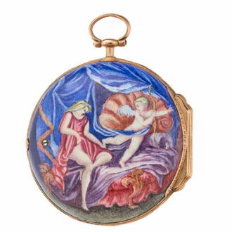 French gold polychrome enamel painted verge Circa 1760