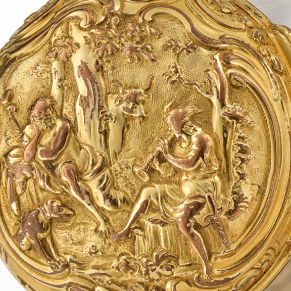 English verge with chatelaine in repousse pair cases Circa 1750 English verge with chatelaine in repousse pair cases Circa 1750