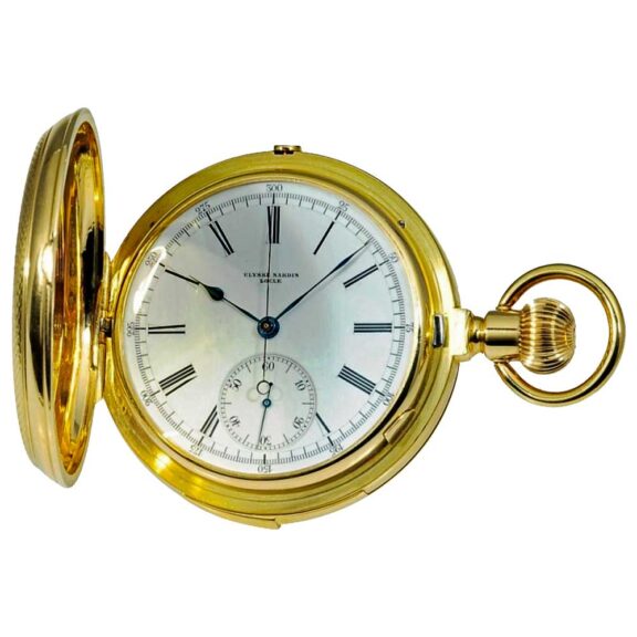 Swiss heavy gold minute repeating pocket watch Circa 1980