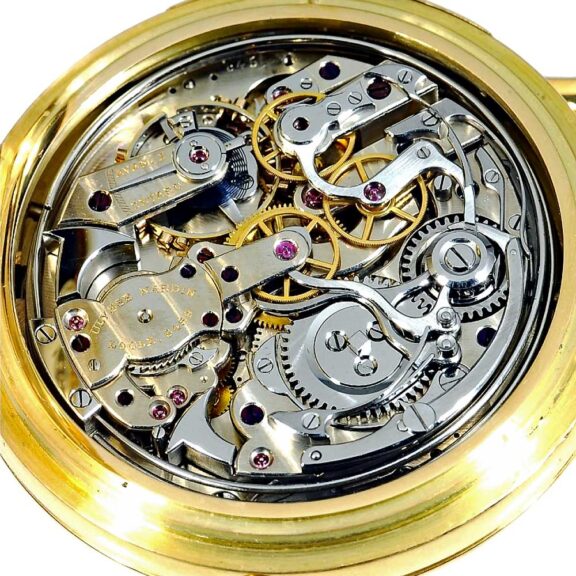 Swiss heavy gold minute repeating pocket watch Circa 1980 Swiss heavy gold minute repeating pocket watch Circa 1980
