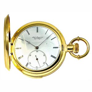 Danish heavy minute repeating gold pocket watch Circa 1870
