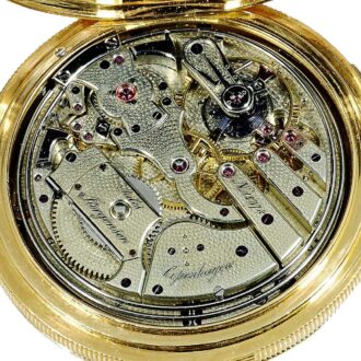Danish heavy minute repeating gold pocket watch Circa 1870