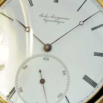 Danish heavy minute repeating gold pocket watch Circa 1870