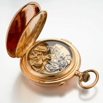 A Swiss 18k gold complicated lever pocket watch Circa 1900