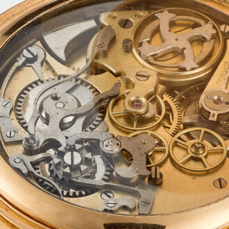 A Swiss 18k gold complicated lever pocket watch Circa 1900
