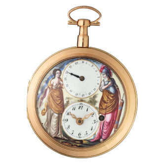 Very fine French 18K gold verge watch with date Circa 1793