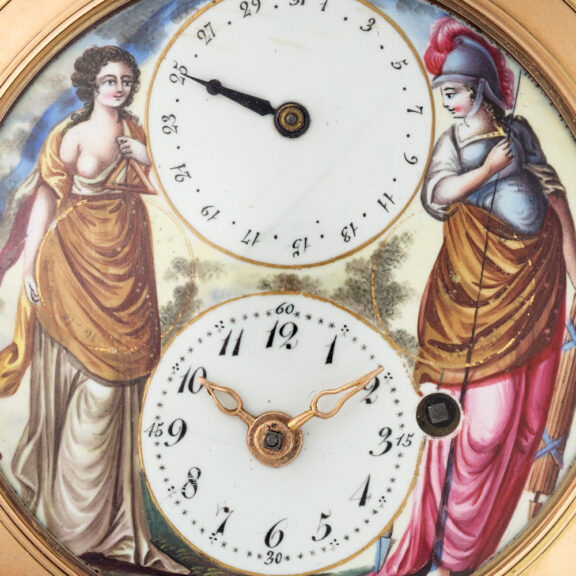Very fine French 18K gold verge watch with date Circa 1793 Very fine French 18K gold verge watch with date Circa 1793