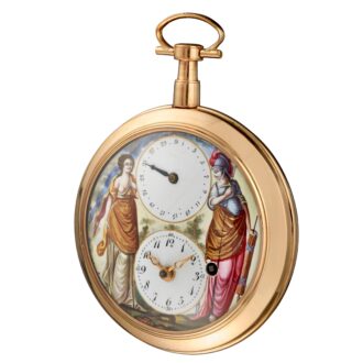 Very fine French 18K gold verge watch with date Circa 1793