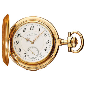 German gold hunting cased quarter repeating lever Circa 1907