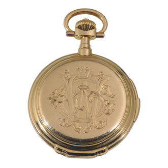 German gold hunting cased minute repeating lever Circa 1907 German gold hunting cased minute repeating lever Circa 1907