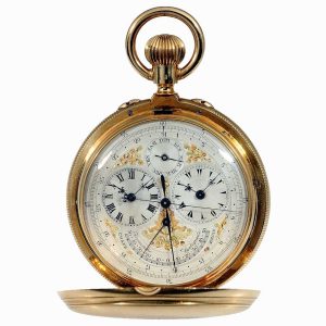 Swiss very rare and complicated 18k pocket watch Circa 1870