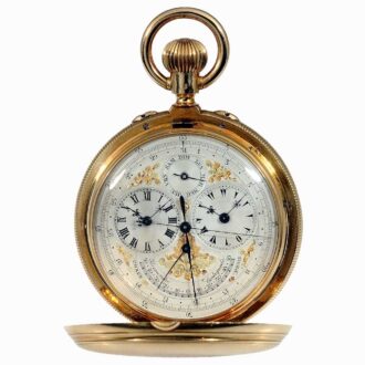 Swiss very rare and complicated 18k pocket watch Circa 1870