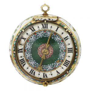 A French gold and enamel pre hairspring verge Circa 1650