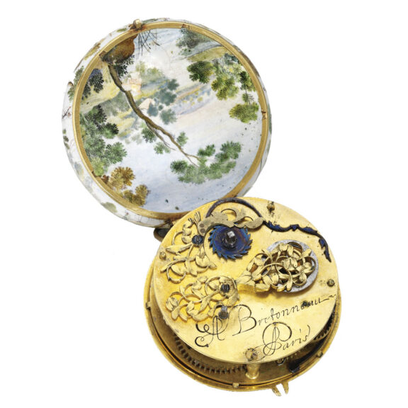 A French gold and enamel pre-hairspring verge Circa 1650 A French gold and enamel pre-hairspring verge Circa 1650