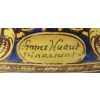 Gold and enamel verge, scenes by Huaud Freres Circa 1680