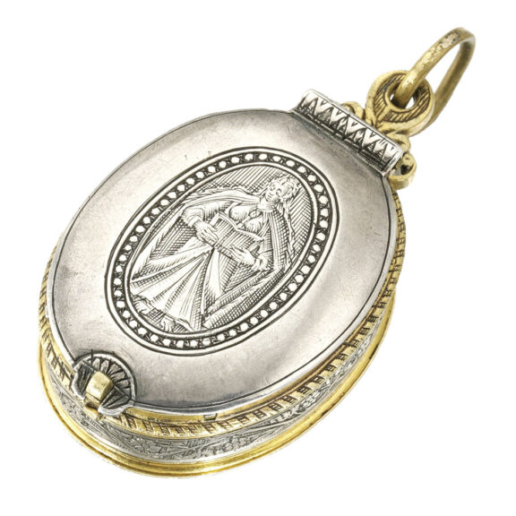 English silver and gilt metal pre-hairspring verge Circa 1640 English silver and gilt metal pre-hairspring verge Circa 1640