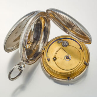 An English silver stopable seconds lever watch Circa 1850
