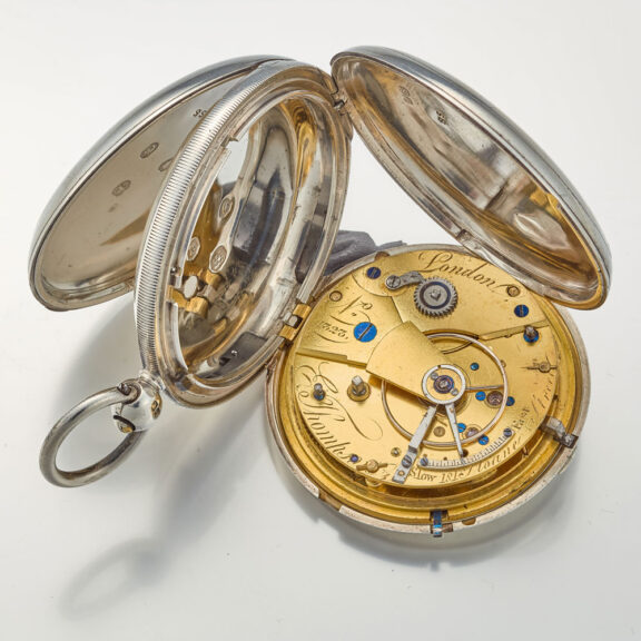 An English silver stopable seconds lever watch Circa 1850 An English silver stopable seconds lever watch Circa 1850