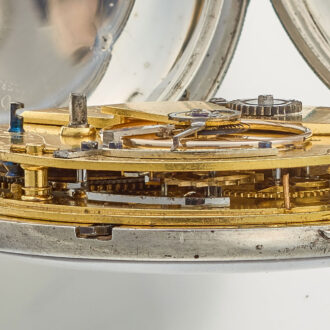 An English silver stopable seconds lever watch Circa 1850