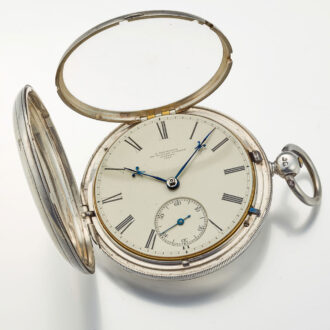 An English silver stopable seconds lever watch Circa 1850