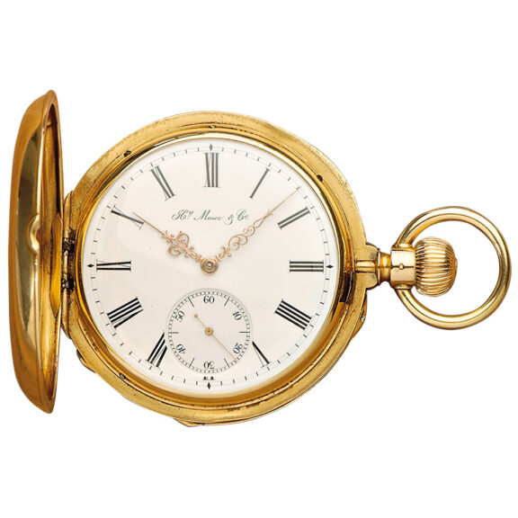 Swiss 18k gold precision pocket watch Circa 1890