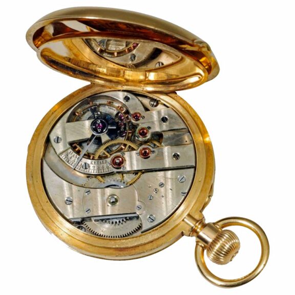 Swiss 18k gold precision pocket watch Circa 1890 Swiss 18k gold precision pocket watch Circa 1890