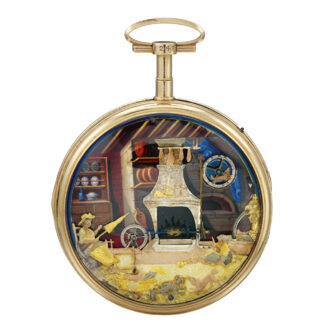 Very rare Swiss gold and enamel automata watch Circa 1820
