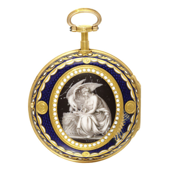 English gold and enamel verge pocket watch Circa 1760