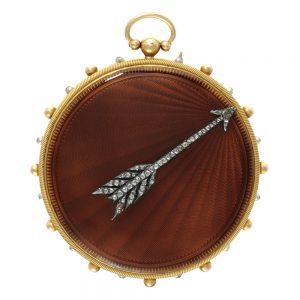 Rare French gold pearl set montre a tact watch Circa 1820