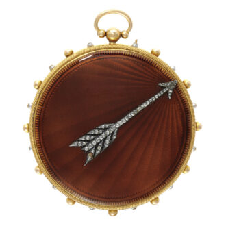 Rare French gold pearl set montre a tact watch Circa 1820