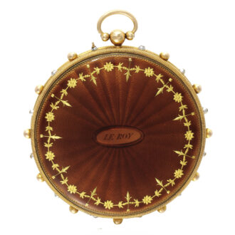 Rare French gold pearl-set montre a tact watch Circa 1820