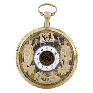 Swiss 18k Jacquemart automaton quarter repeater Circa 1810