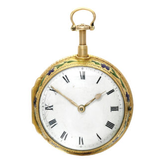 English gold and enamel quarter repeater a toc Circa 1780