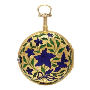English gold and enamel quarter repeater a toc Circa 1780