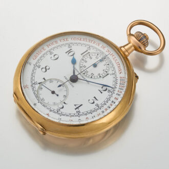 A gold Swiss doktors pocket watch with register Circa 1915