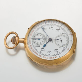 A gold Swiss doktors pocket watch with register Circa 1915