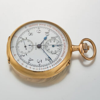 A gold Swiss doktors pocket watch with register Circa 1915
