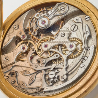 A gold Swiss doktors pocket watch with register Circa 1915