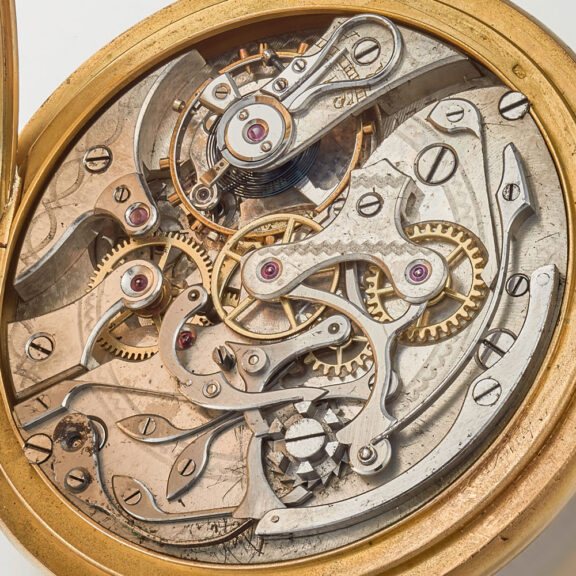 A gold Swiss doktors pocket watch with register Circa 1915 A gold Swiss doktors pocket watch with register Circa 1915
