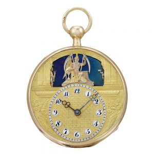 Swiss gold automaton quarter repeating watch Circa 1820