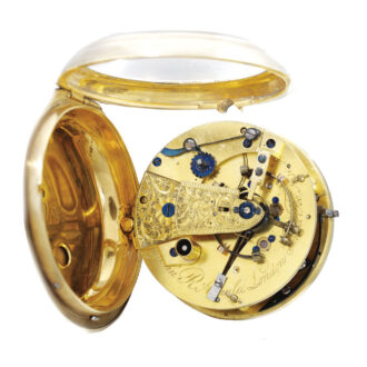 English gold open faced pocket chronometer Circa 1797