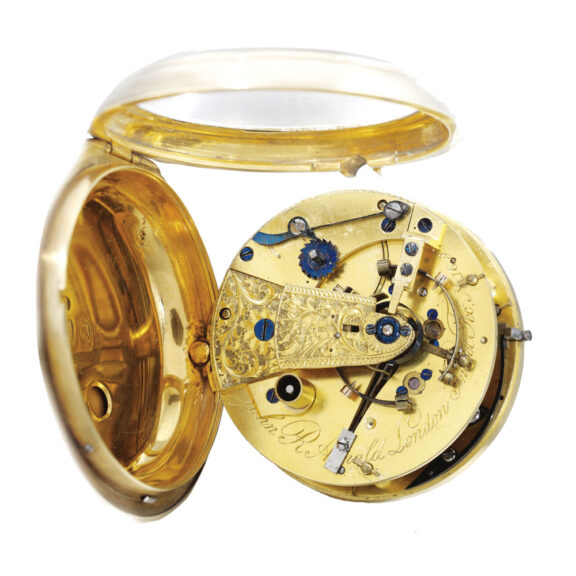 English gold open faced pocket chronometer Circa 1797 English gold open faced pocket chronometer Circa 1797