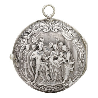 English repoussé verge with night and day dial Circa 1780
