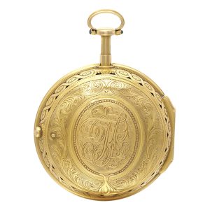 English gold pair cased quarter repeating watch Circa 1777