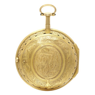 English gold pair cased quarter repeating watch Circa 1777
