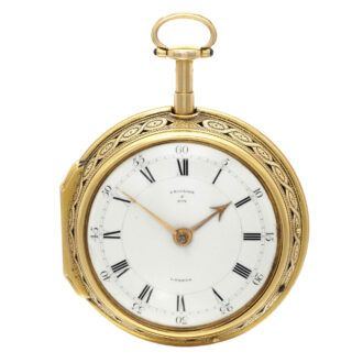 English gold pair cased quarter repeating watch Circa 1777